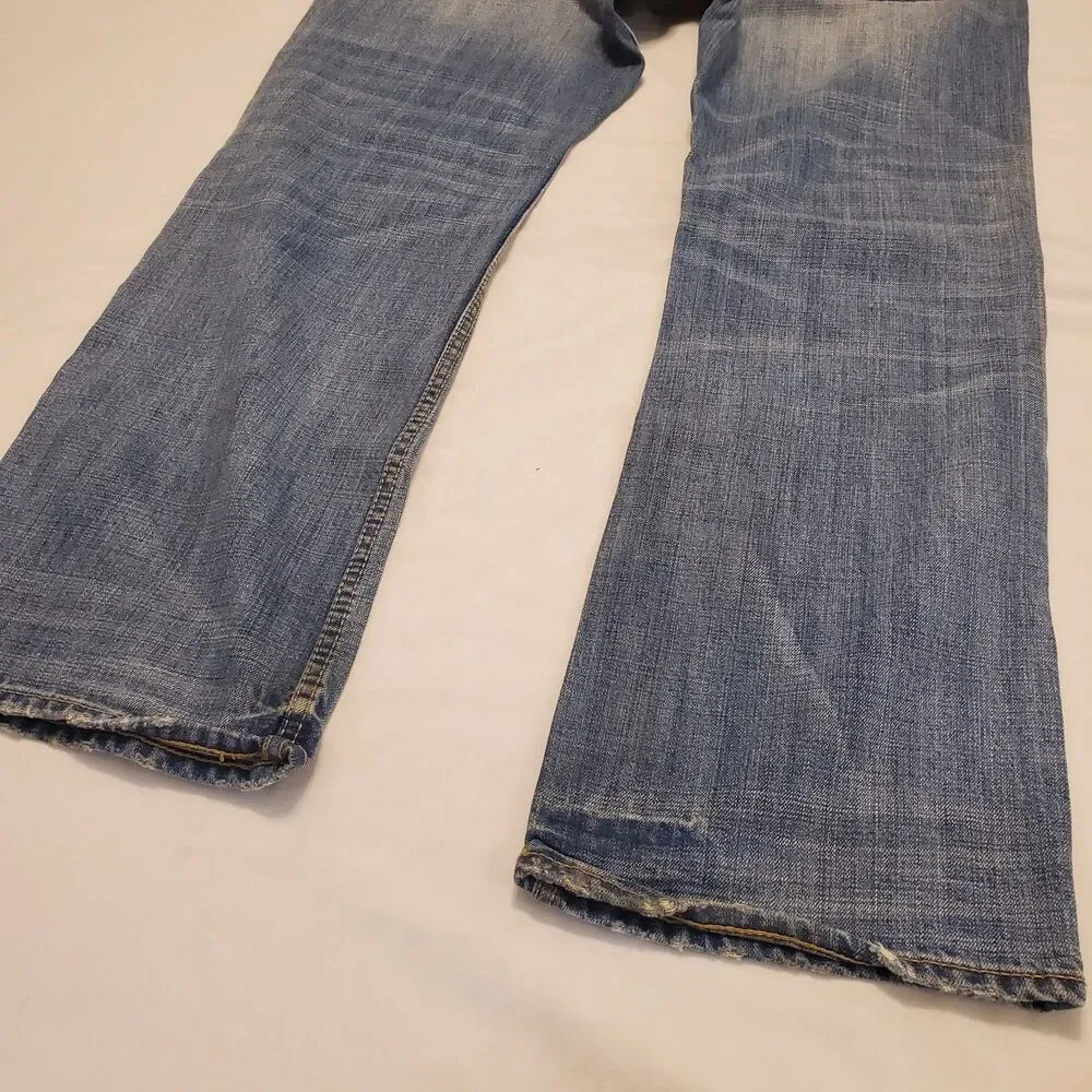 American Eagle Outfitters Original Boot Mens Jeans Distressed Denim Fits 34x30*